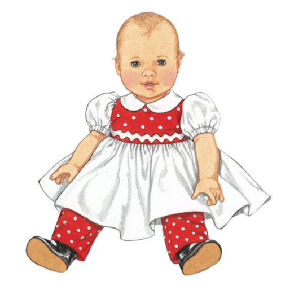 Vintage ©2009 Simplicity 4707 Sewing Pattern - Baby Doll Clothing - Picture 2 of 10